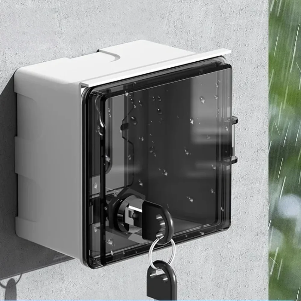1Pcs 86 Type Lockable Socket Waterproof Dustproof Box Outdoor Splash-proof Switch Socket Anti-shock Protection Cover