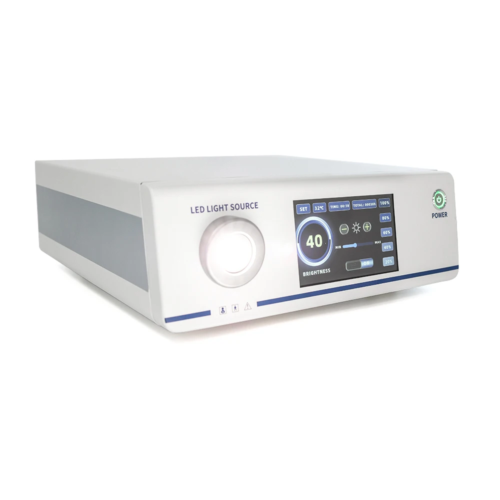 Medical Endoscopic 200W LED Cold Light Source,Portable LED Light Source Touch Screen Brightness Adjustment for Endoscopy Surgery