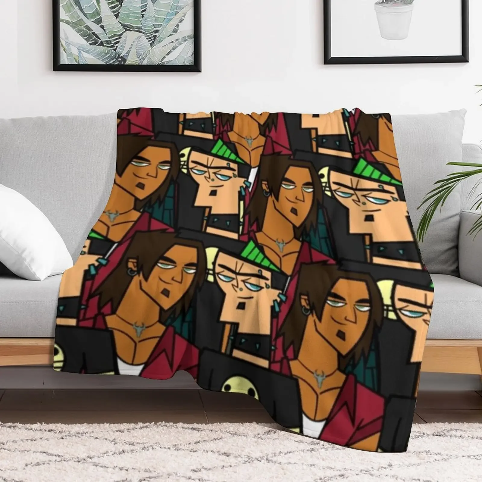 Total Drama: Duncan/Alejandro Throw Blanket sofa bed Designers halloween warm winter Blankets