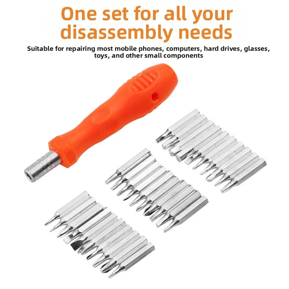31 In 1 Magnetic Screwdriver Set With 30 Bits Precision Tools For Phone Laptop Multifunctional Repair Hand Tools