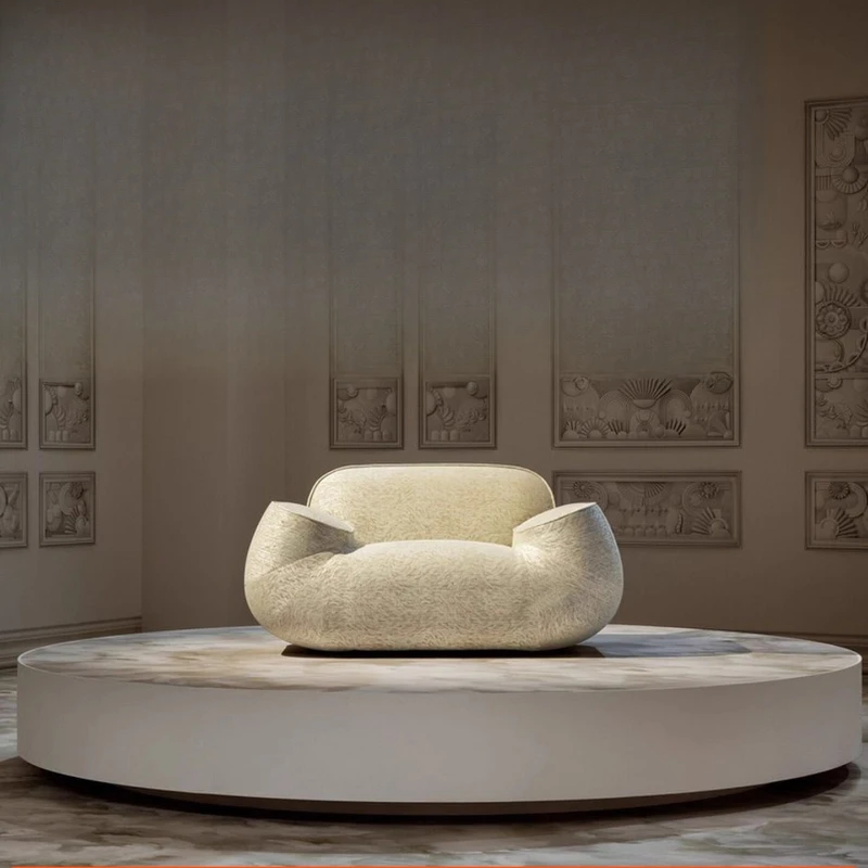 

Sofa living room Italian minimalist small apartment single double cloth sofa 2025 new