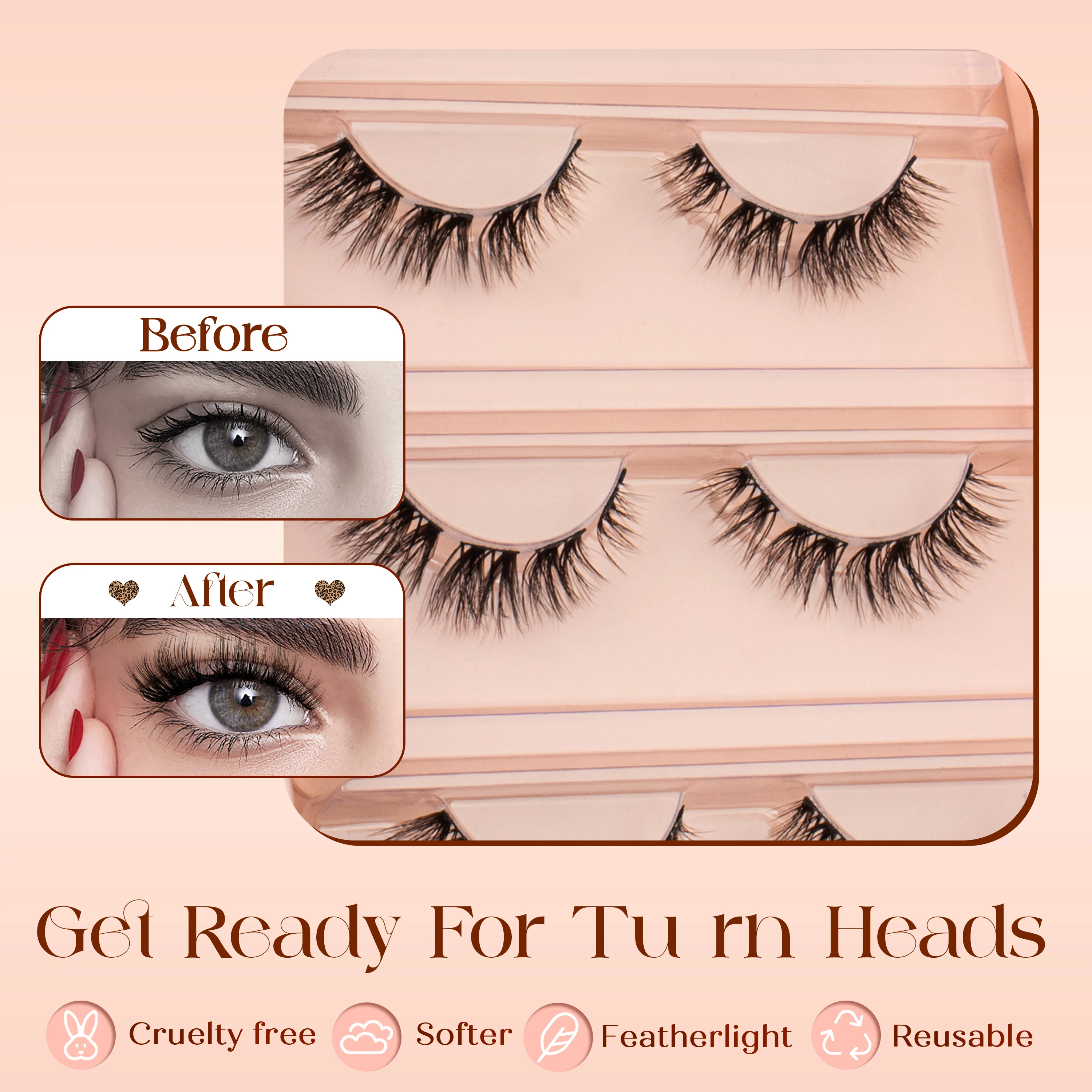 Lashe Clusters Natural False Eyelashes Fluffy Soft And Easy String Segmented Eyelashes Easy For Beginners Save Time On Makeup