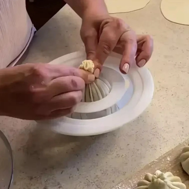 Máquina para hacer bollos y bolas de masa hervida en forma de flor N85R, molde casero Simple para bollos al vapor en forma de flor