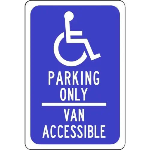 handicap parking only van accessible 8