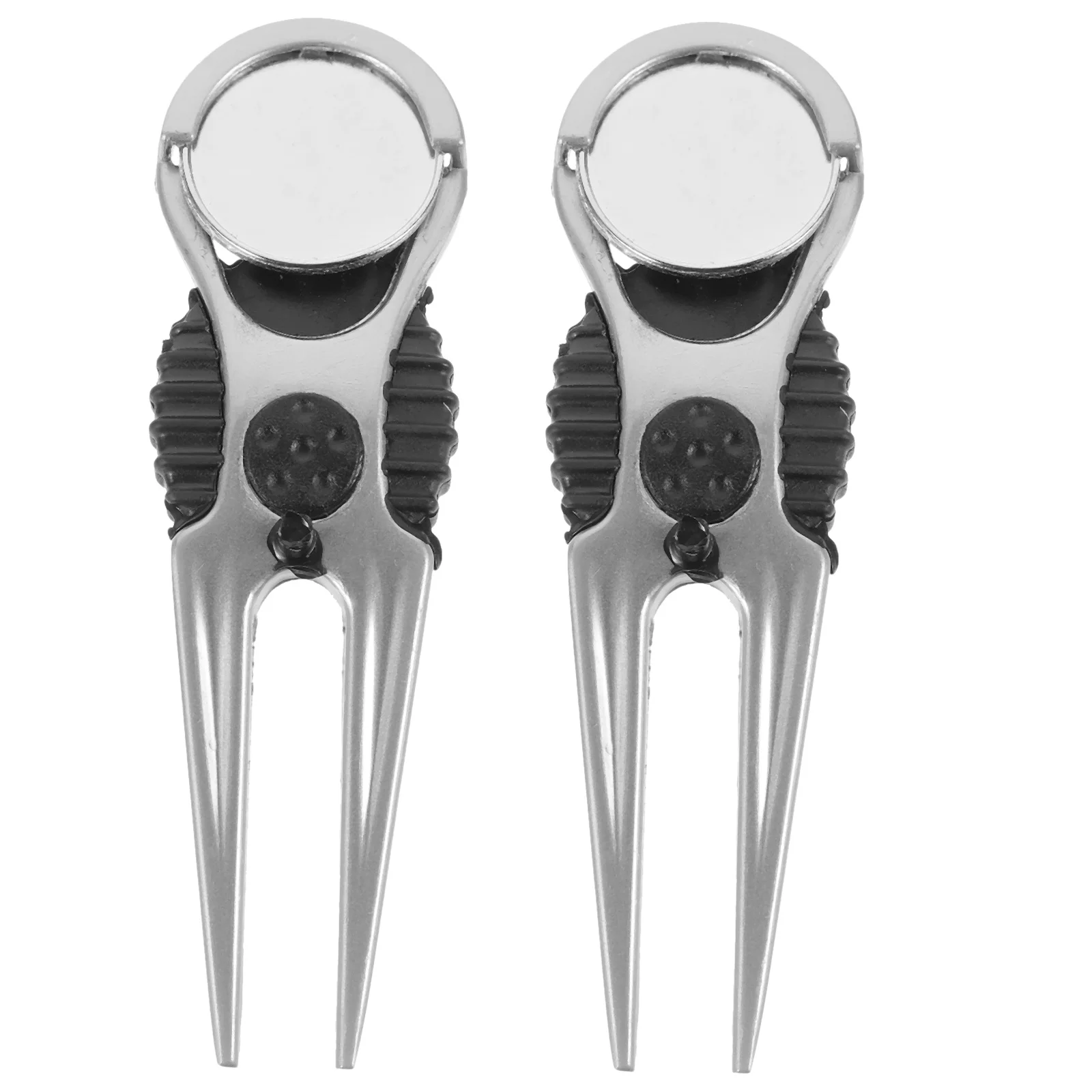 2Pcs Golf Divot Fork Green Repair Tool Portable Ball Marker Lightweight Outdoor Divot Tool Green Accessories