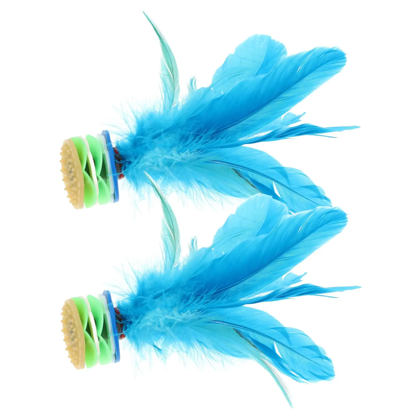 2 Pcs Jianzi Shuttlecock Fitness Equipment Indoor Outdoor Kids Leisure Body Coordination Badminton Style