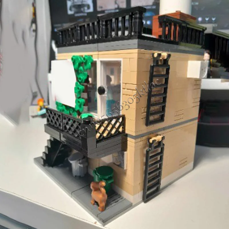 901 pçs casa rua salão de cabeleireiro e escritório do médico moc personalizar bloco de construção modular design criativo diy brinquedo do feriado presentes