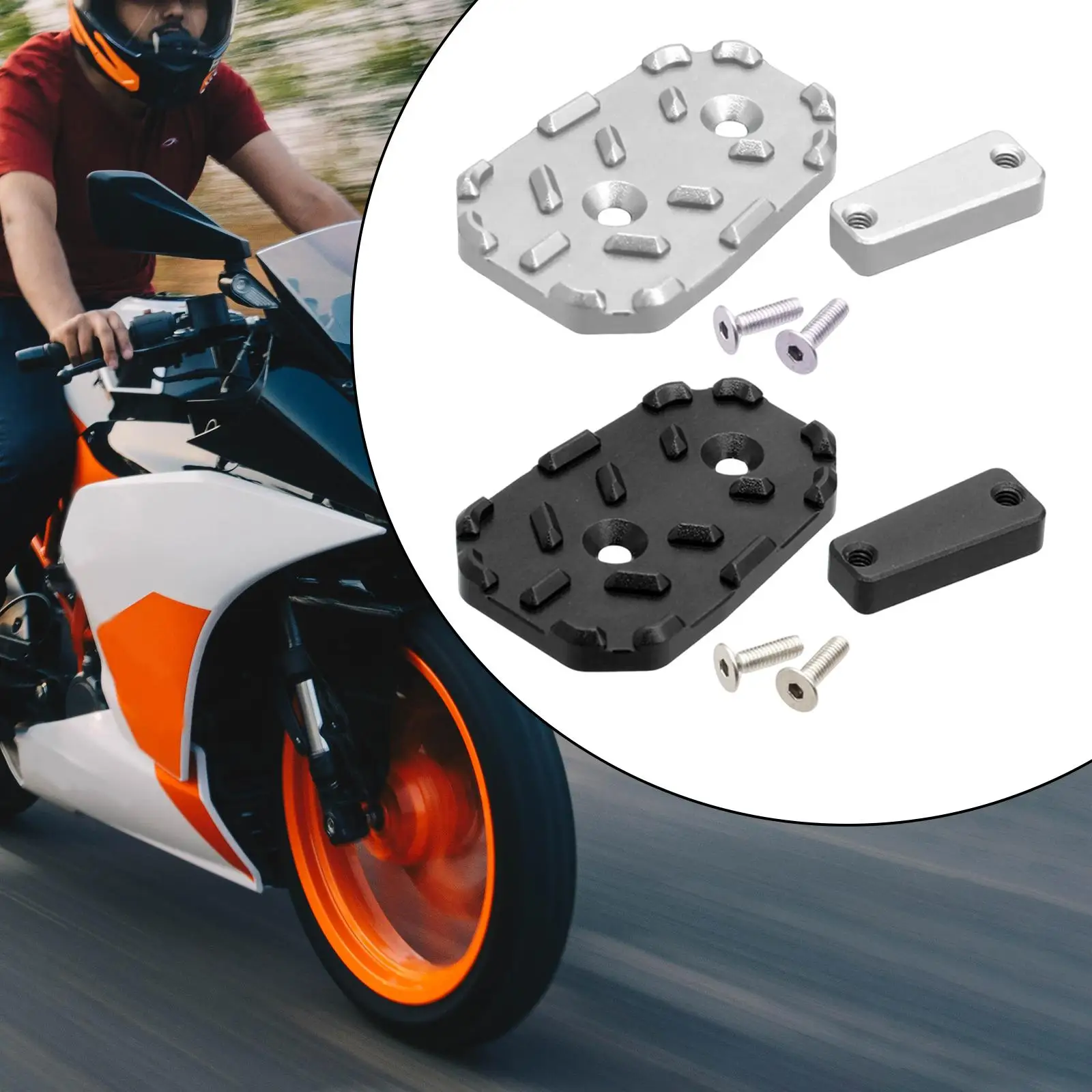 الفرامل الخلفية رافعة الوسادة موسع CNC سبائك الألومنيوم دواسة مسند القدمين إصلاح لهوندا CB400X CBR400R MSX125