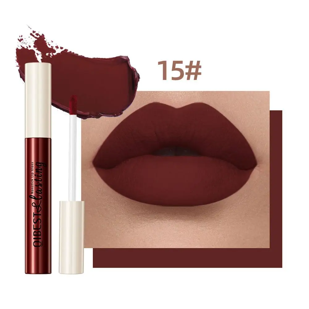 Vloeibare Lippenstift Sexy Langdurige Lipgloss Hydraterende Lippen Make-Up Natuurlijke Fluwelen Niet-Markerende Tint Matte Lip Glazuur Waterpr W2t2