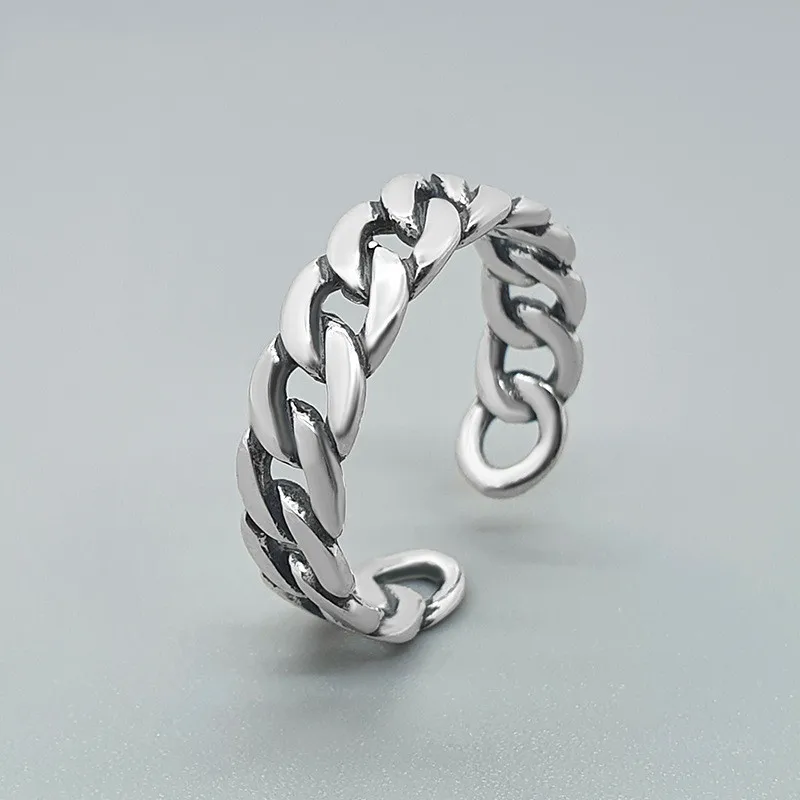

Buyee 925 Sterling Silver Couples Ring Elegant Double Circle Open Ring Finger for Women Men Fashion Fine Jewelry Circle Gift