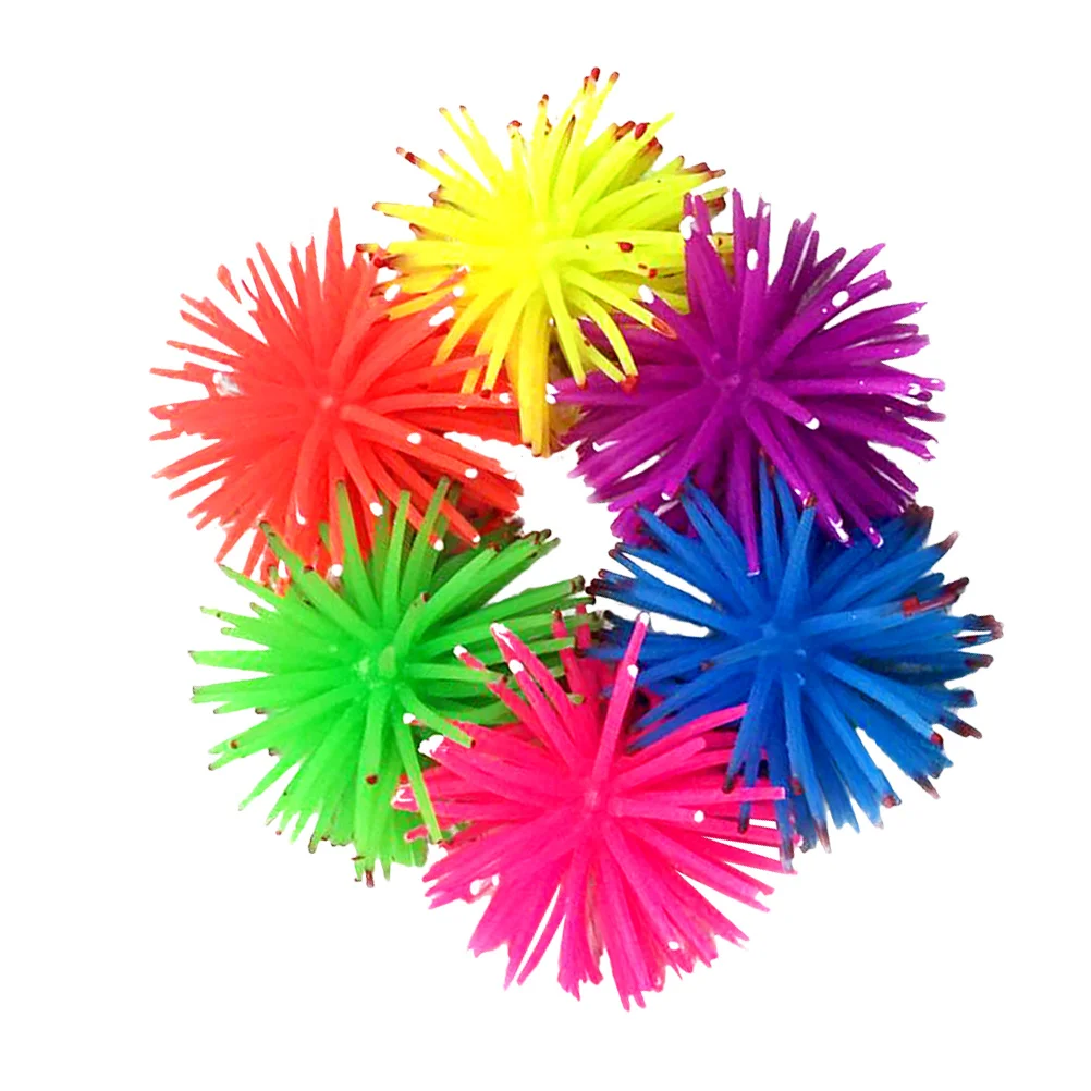

6Pcs Simulation Sea Urchin Aquarium Ornaments Rubber Coral Decorations Realistic Fish Tank Decor for Reptiles