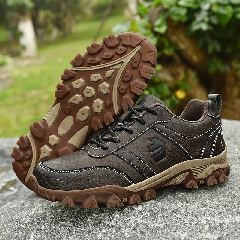 

Anti-slippery Mens Mountain Hiking Shoes Hunter Forest Walking Sneakers Plus Size 39-46 Male Hiker Sport Trekking Climbing Shoes