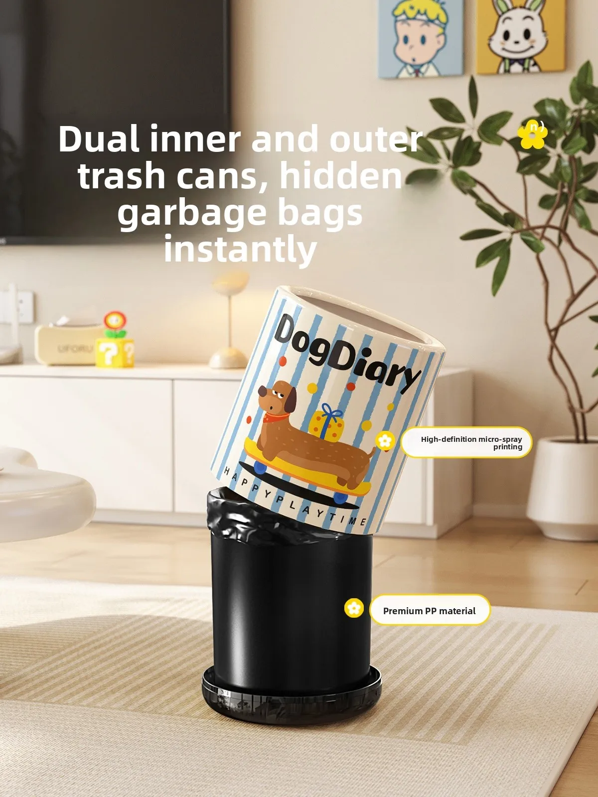 

Meii Da Dusin для домашнего использования, новинка 2025 года, высокая эстетичная цена, INS Sle, гостиная, спальня с крышкой, унитаз, милый круглый ape 3 л C...