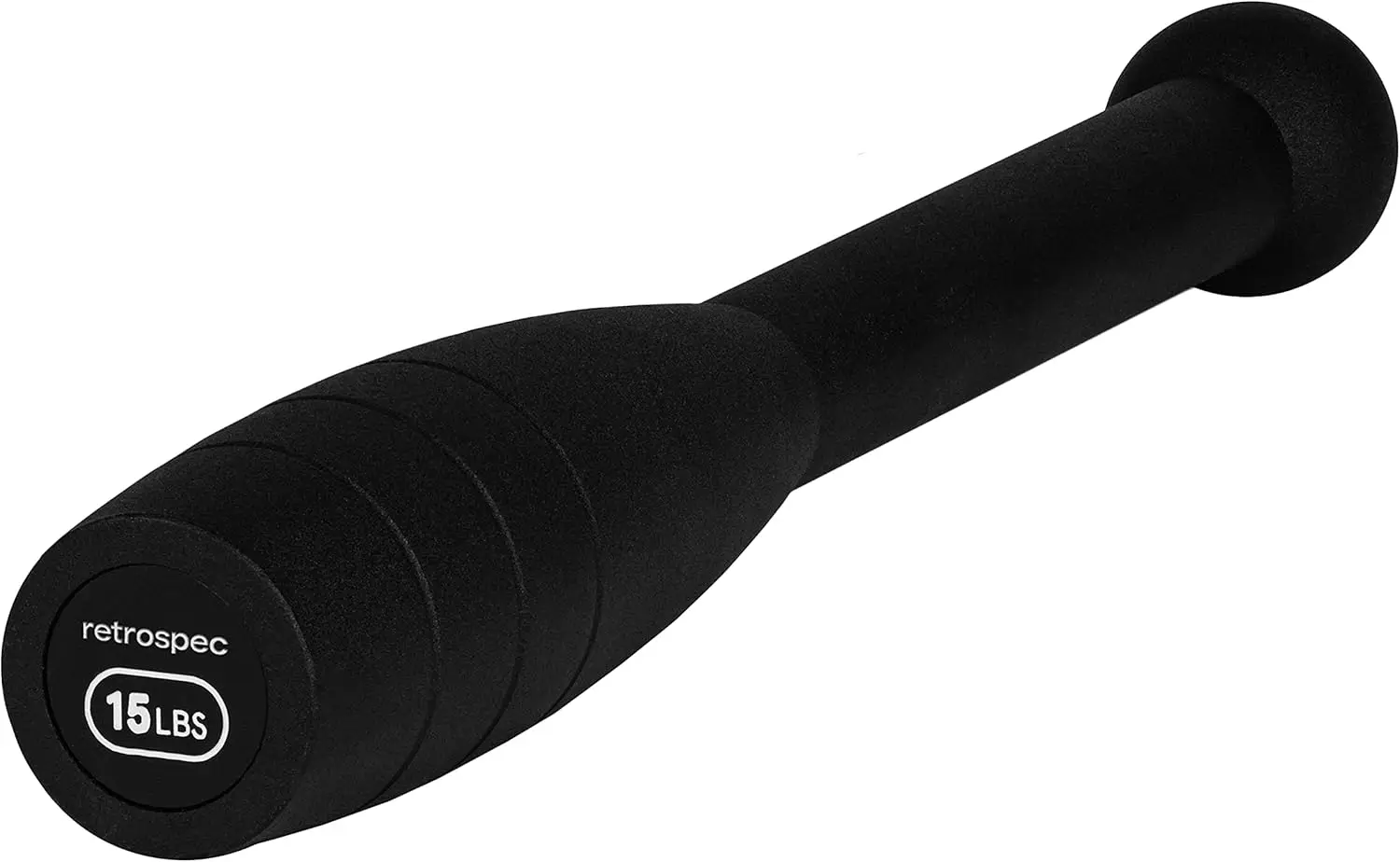 Retrospec Grip Steel Club Strength Training, Rehabilitation, Stretching, Conditioning and Rotational Training - 5, 10, 15lb Opti