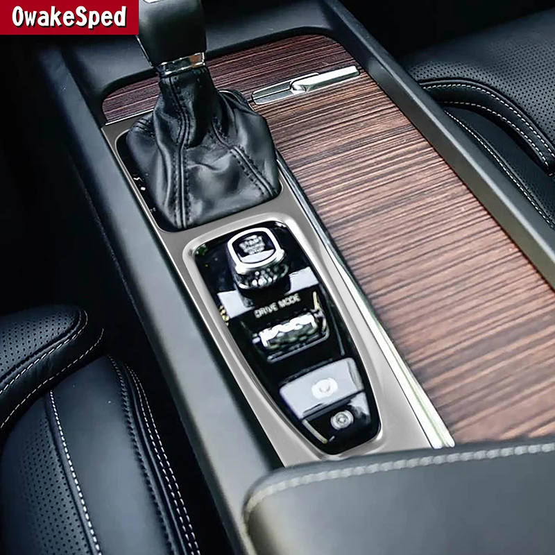 

Наклейка из нержавеющей стали для декоративной отделки панели переключения передач на консоли автомобиля Volvo XC60 2018-2021 (левый руль), аксессуары для интерьера