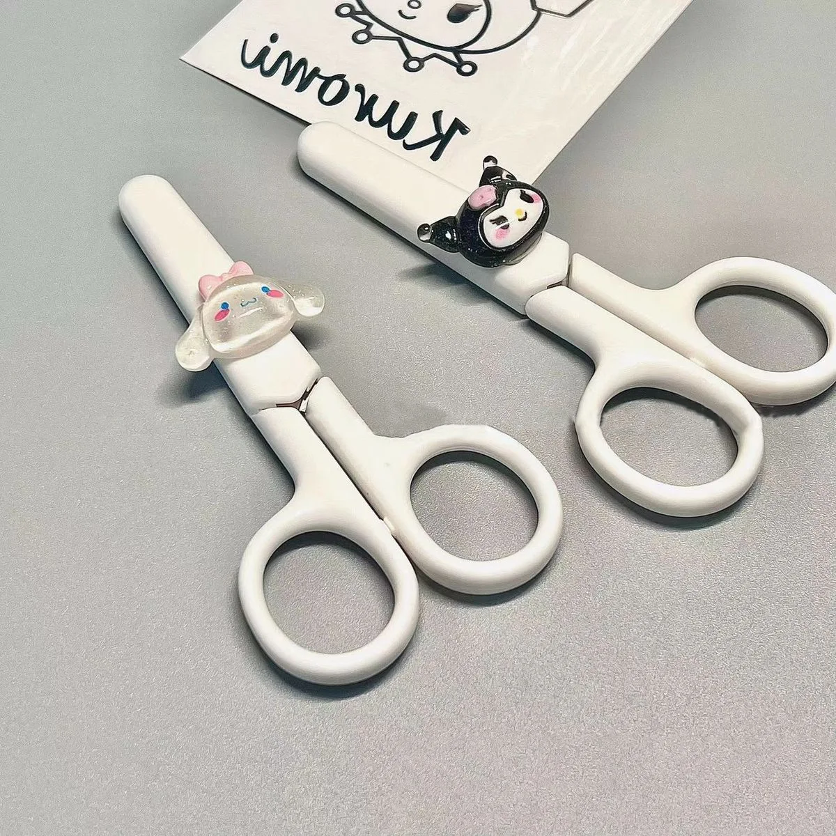 Mini White Scissors Cartoon Handmade Tool Stainless Steel Blade Cutter DIY Child Craft Stationery Gift For Office School