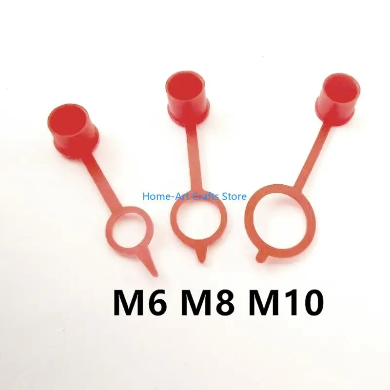 Y3NA Red Plastic Grease Fitting Dust Caps For Motorcycles Nipple Protective Cap 100pc