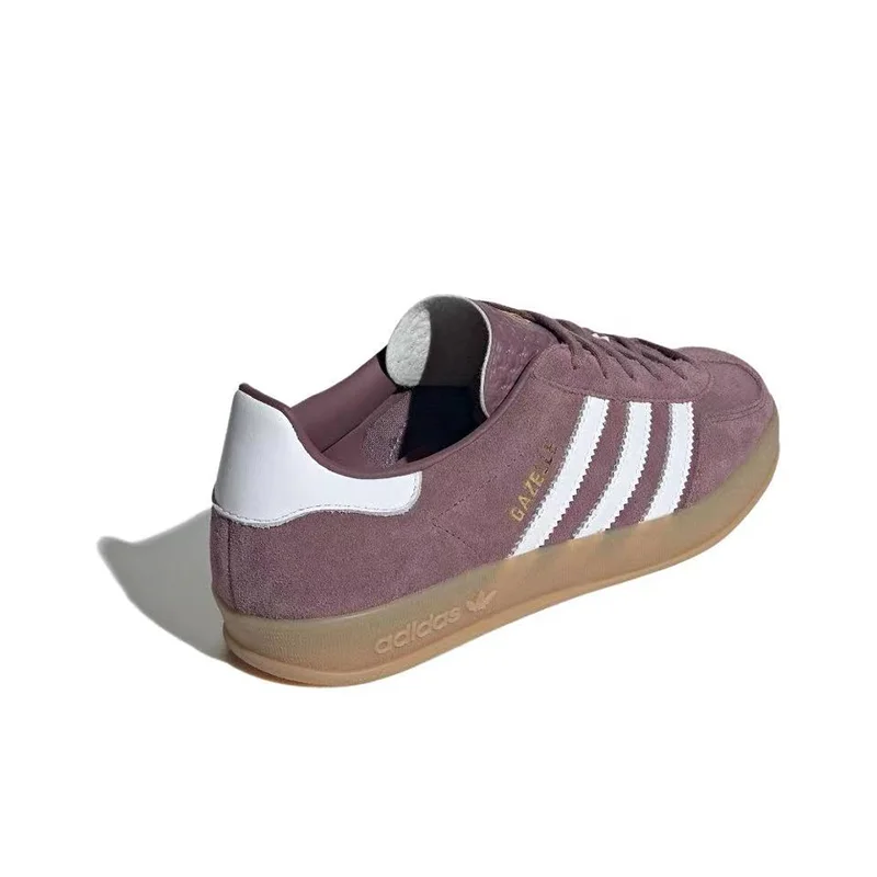 Adidas Origins GAZELLE INDOOR Fashion Retro Anti slip Wear resistant Low cut Board Shoes for Women