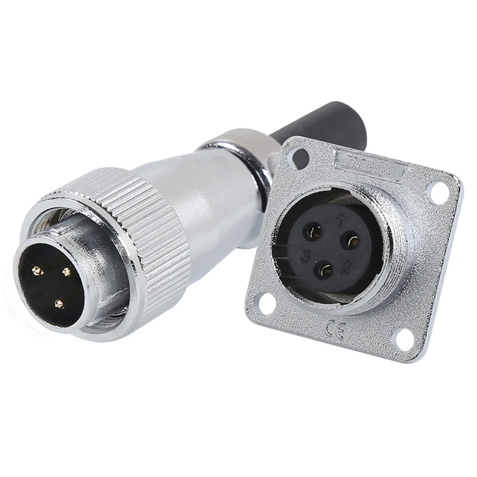 WS16 Plug+socket For Navigation And Instruments Screw Locking Φ16mm -40℃~85℃ 2/3/4/5/7/9/10 Pin 500 Times For CNC Machines