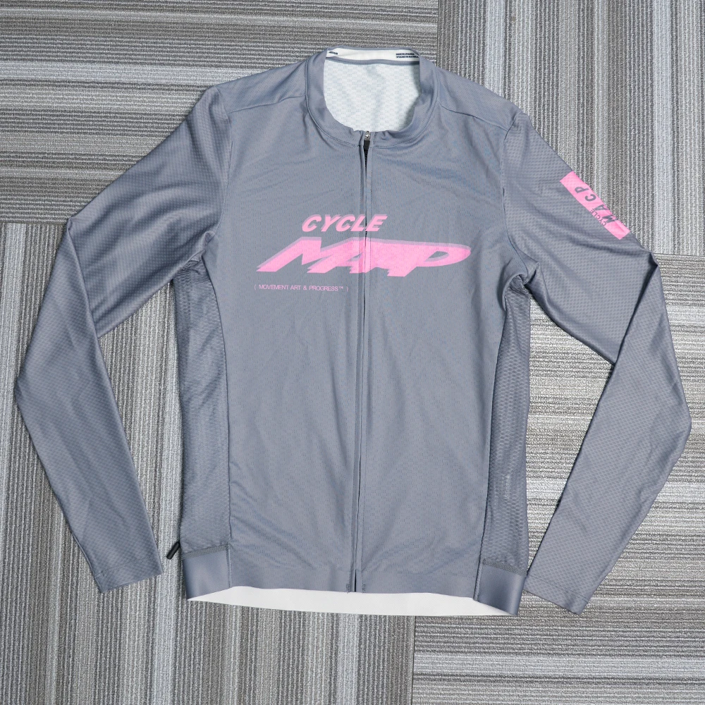 Herren Radsporttrikot Langarm Pro Team MTB Radsporttrikot Hochwertig Atmungsaktiv Slim Fit Fahrradbekleidung Radsporttrikot – Detail 2
