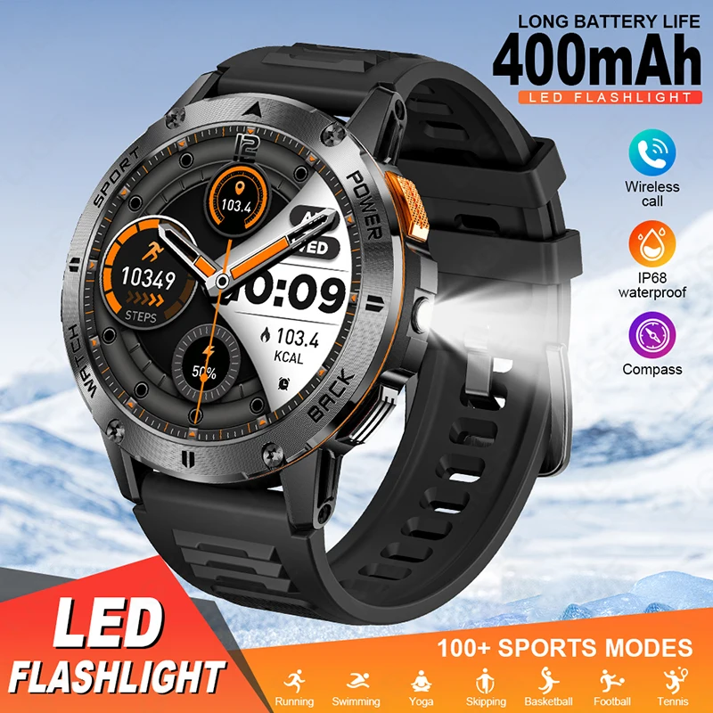 LIGE New Military Smart Watch Men 1.53