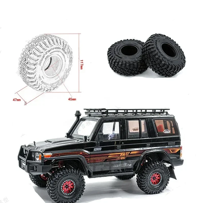 RC Car 1.9 Inch 117mm Rubber Tire Rock Crawler Tyre For RC Car TRX4 TRX6 SCX10 D90 TK300 CC01 YIKONG 4102 4103 4082