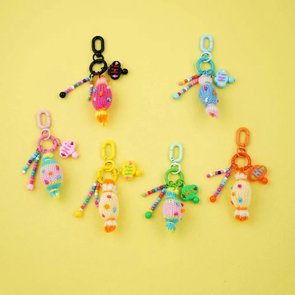 

Wool Candy hi Keychain Cute Girl Bag Airpods Car Pendant Accessories School Bag