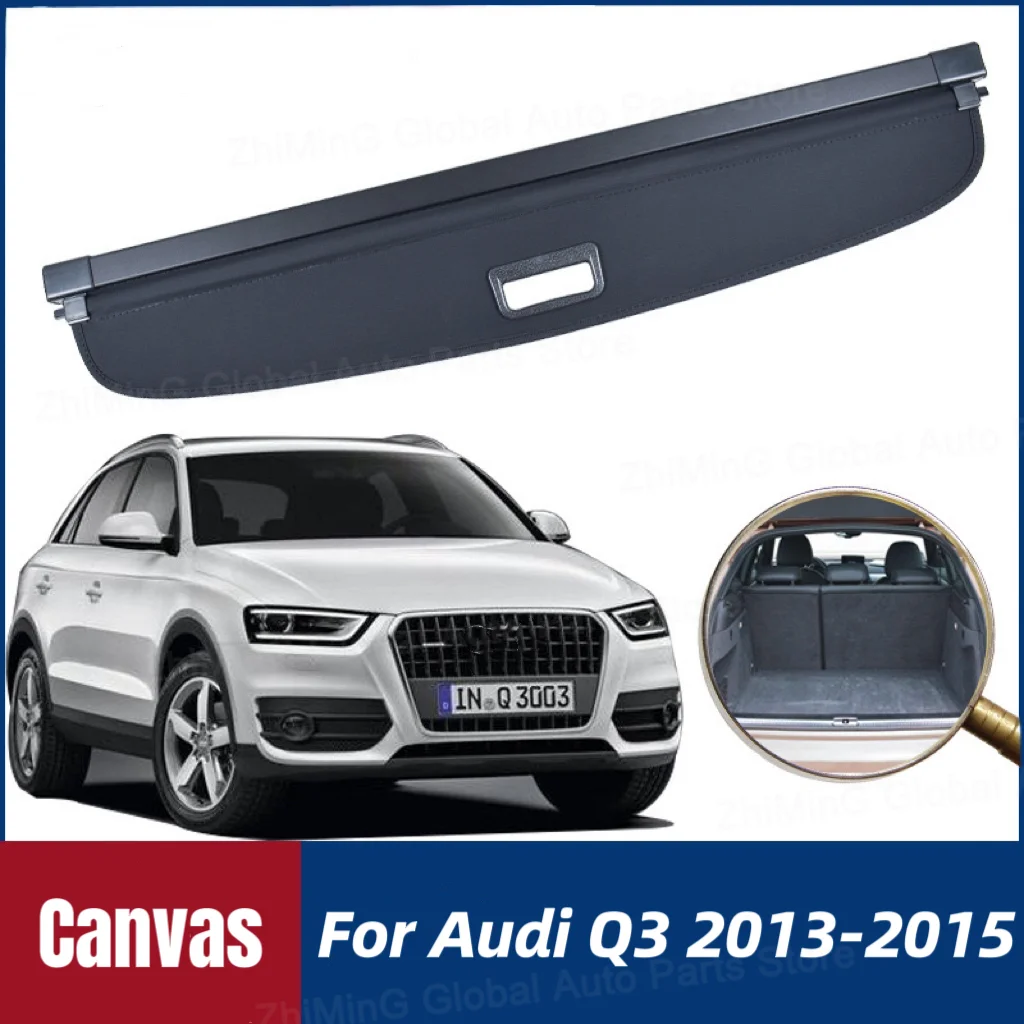 Cargo Cover for Audi Q3 2013 2014 2015 Rear Trunk Shield Security Retractable Luggage Shade