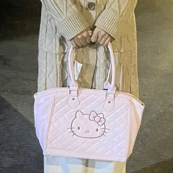 שלום קיטי בימי הביניים tote kawaii sanrio y2k קיבולת גבוהה bag שקיות קריקטורה משטח נסיעות שקית בנות