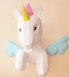 Models Origami 3d Paper Papercraft Unicorn Children's Bedroom Wall decor Pony Decoration Christmas DIY Toys Party Home Decor