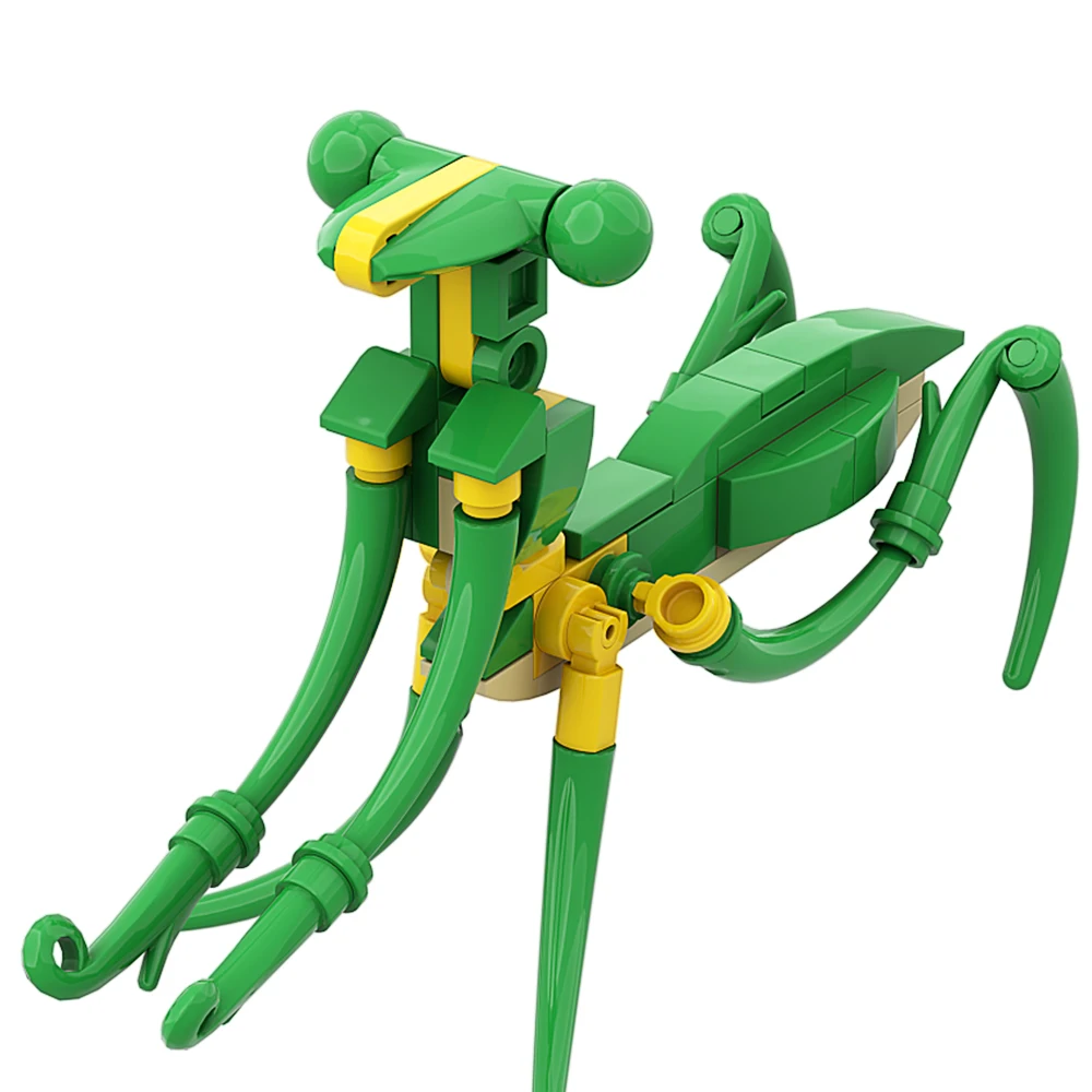 

MOC Praying Mantis Simulated Animal Bricks Mischievous Trickster Crawl Insect Building Block Creative Model Kid Toy Gift Juguete