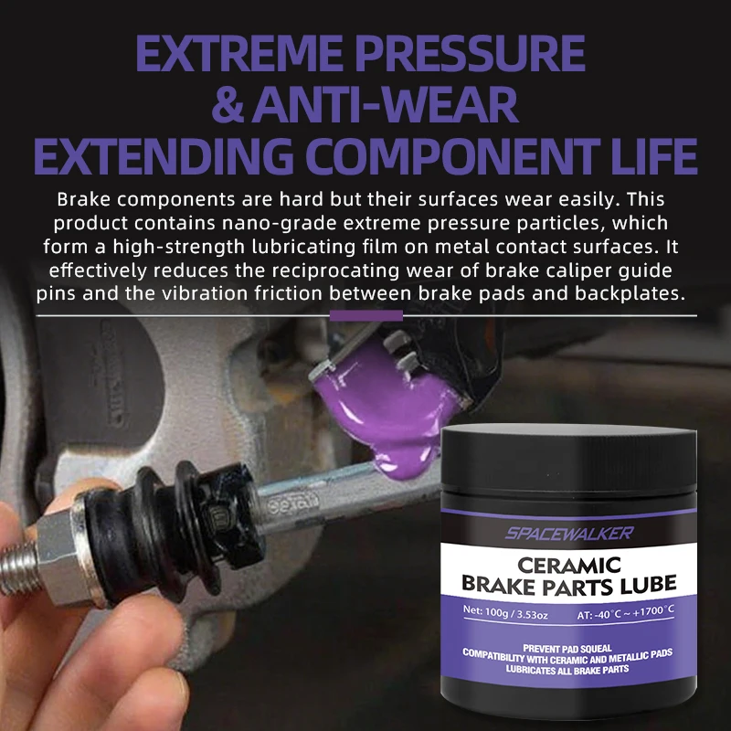 Gel lubrificante para freio cerâmico - Redutor de alto desempenho, graxa para sistema de freio resistente para motocicletas, caminhões, - de longa duração