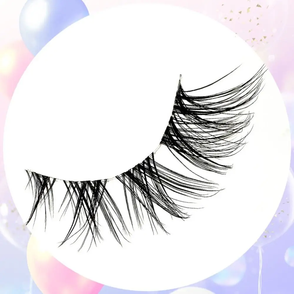 Reusable Wispy Full Strip Lashes Anime DIY Comic Style Grafting Eyelashes Curling Korean One-piece False Eyelashes Party