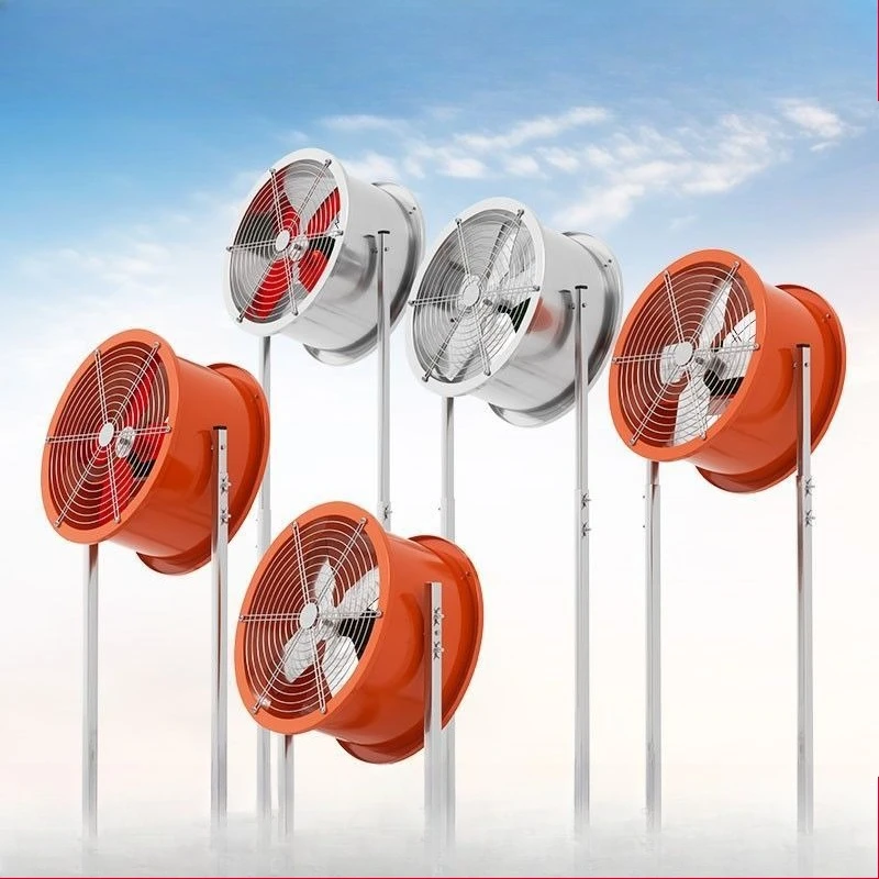 مروحة صناعية، مروحة كهربائية متنقلة عالية الطاقة، ورشة عمل مصنع، أرضية كبيرة الحجم للهواء #1