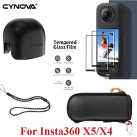 Insta360 X5\\X4 Accessories Silicone Case Protective Cover Lens Cap Screen Protector Mini Protective Case For Insta 360 X 4 \\X 5