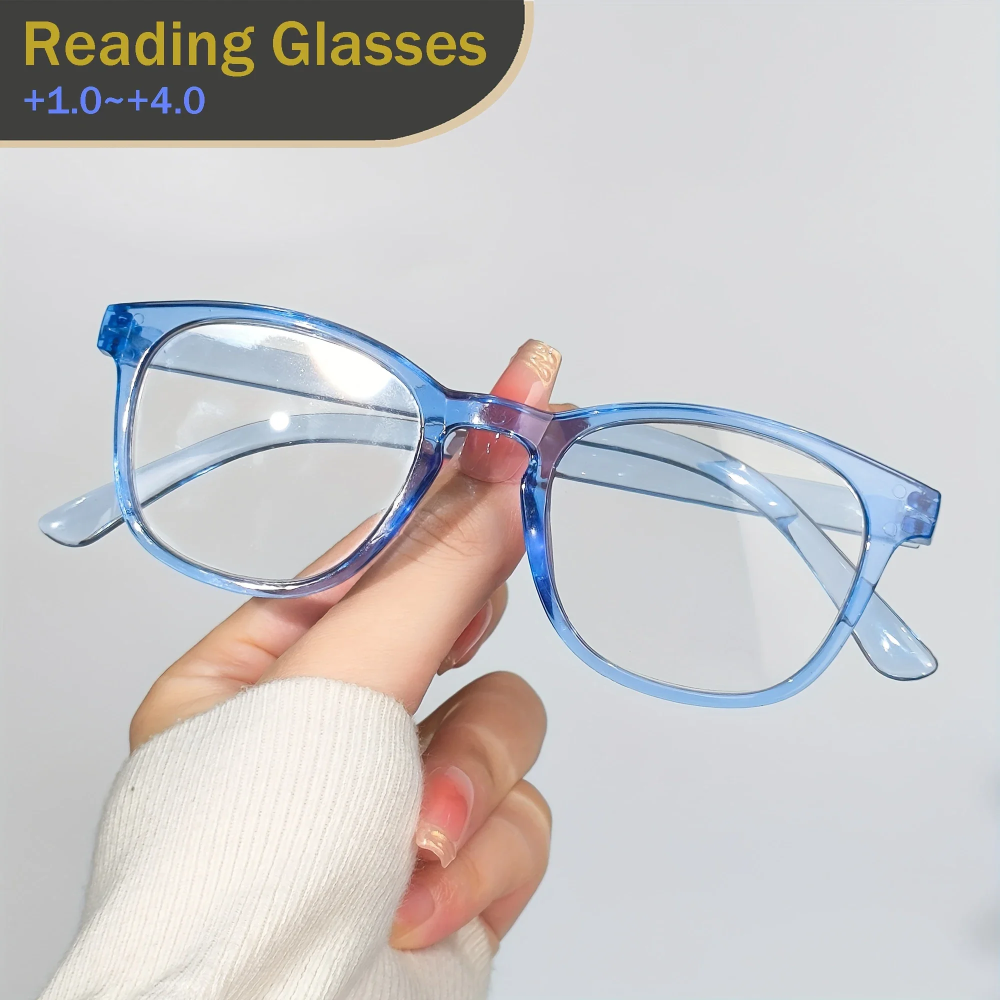 6pcs Fashion Oval Reading Glasses Colorful Chic Presbyopic Glasses For Women Men 1.0 To +4.0