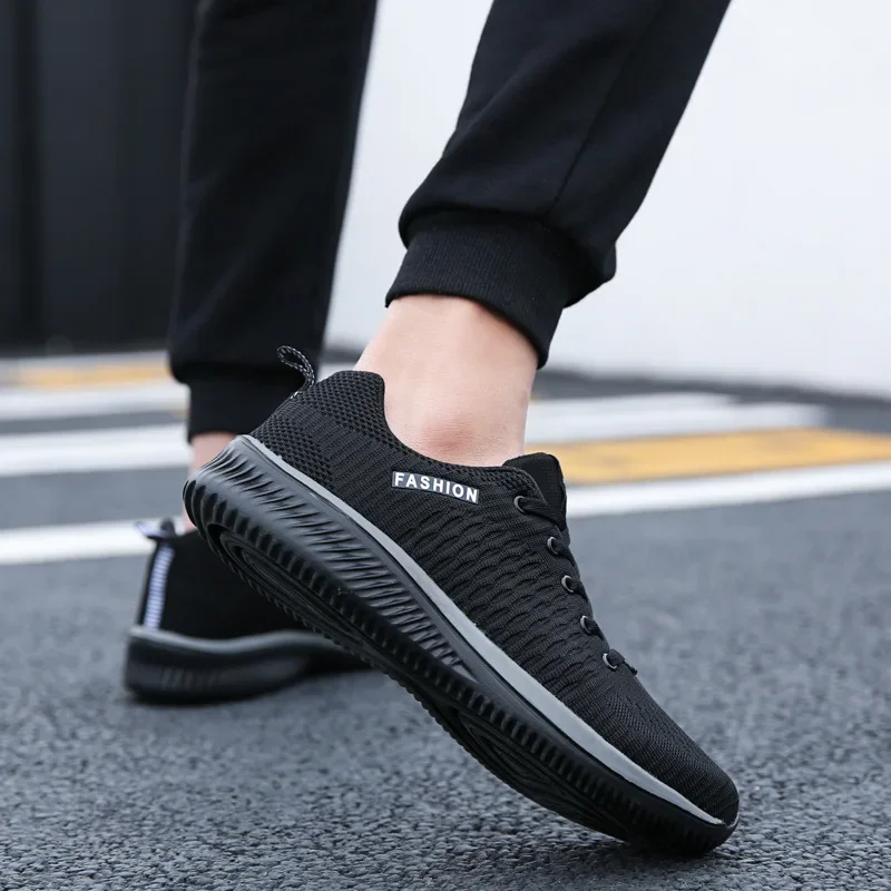 Men Sneakers Breathable Knit Men\'s Shoes Lightweight Men Running Shoes Non Slip Men Casual Shoe Tennis Shoes Unisex Size 35-50