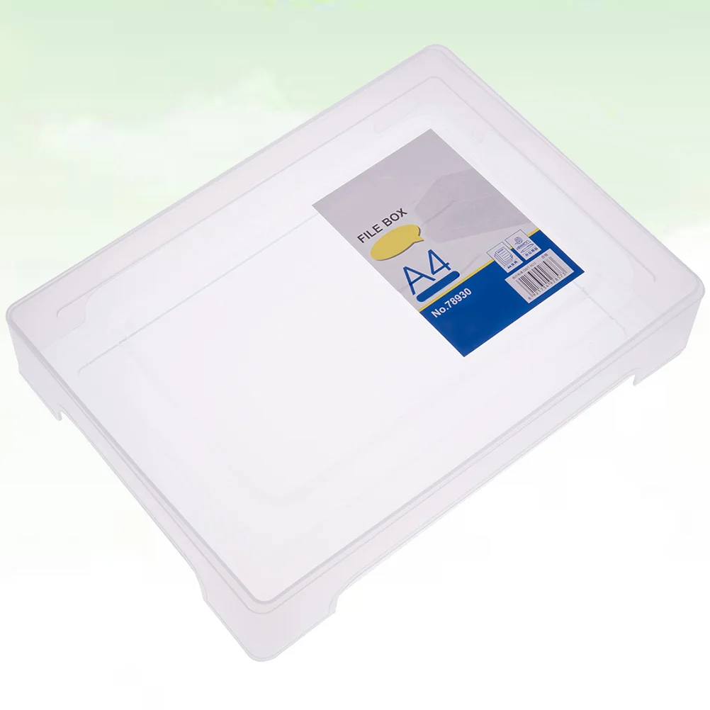 

Plastic Transparent A4 Document Organizer Storage Document Organizer Case PP Material Home A4 File Box Office Use