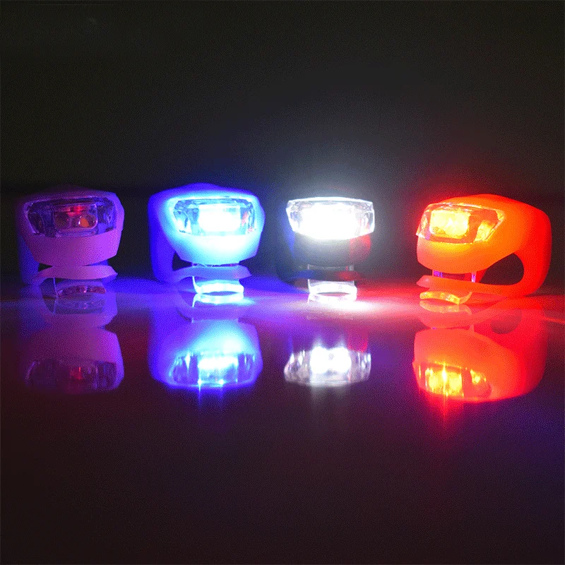 Bike Light Silicone Bicycle Light Front Lamp Bike Lantern Waterproof Bicycle LED Flashlight Lantern Tail Light For Dropshipping