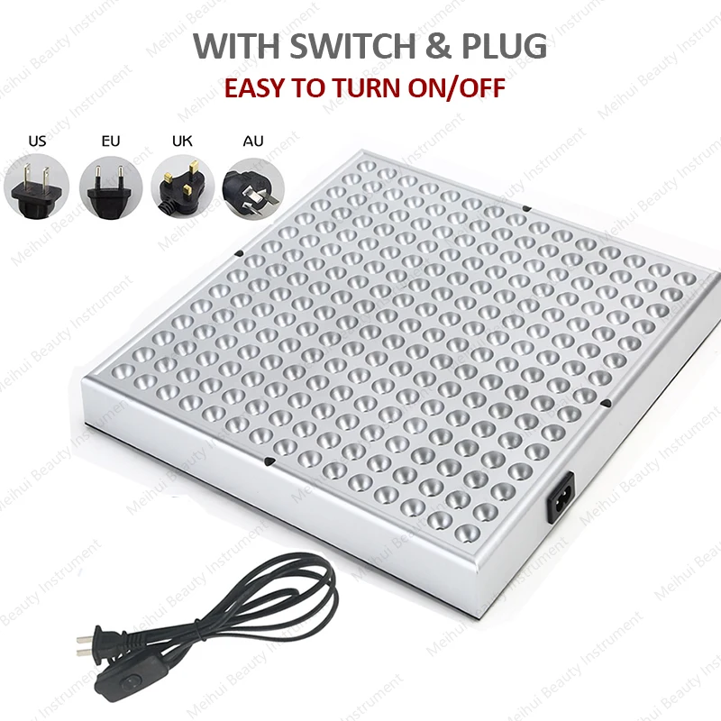 

45 Вт красный инфракрасный светоизлучающий диод для фототерапии, маленькое лицо, 660 нм, 850 нм, панель для терапии красным светом