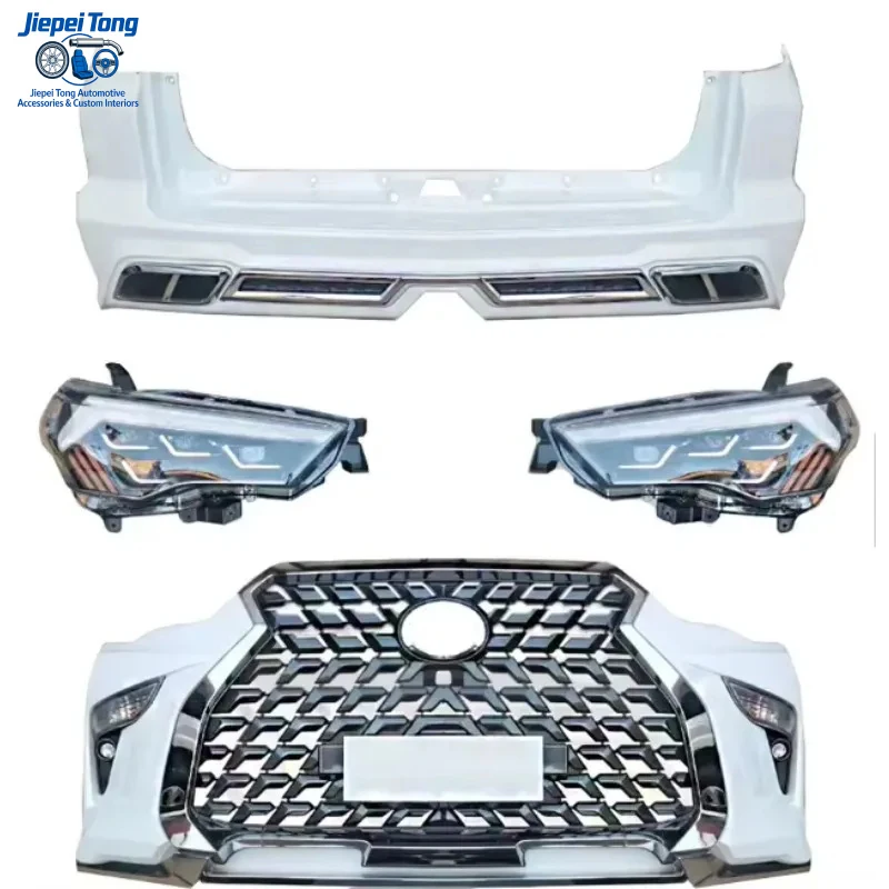 

Комплект обвесов для 4Runner 4X4: передний и задний бамперы в стиле Lexus с решеткой и фарами