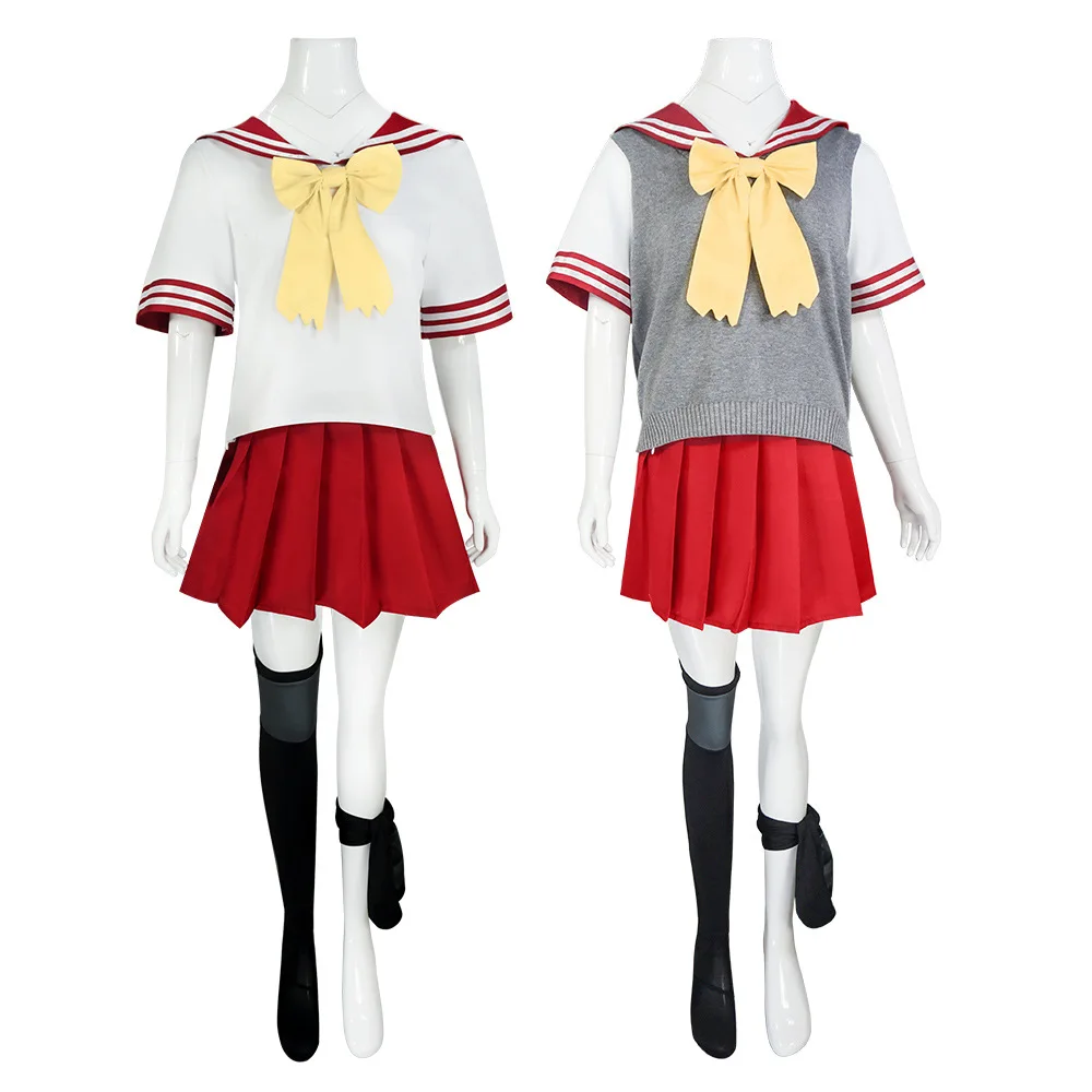 Disfraces de Halloween 2026 para Mujer y Hombre, Disfraz de Cosplay de Anime My Dress Up Darling Inui Sajuna, Uniforme Escolar JK con Falda