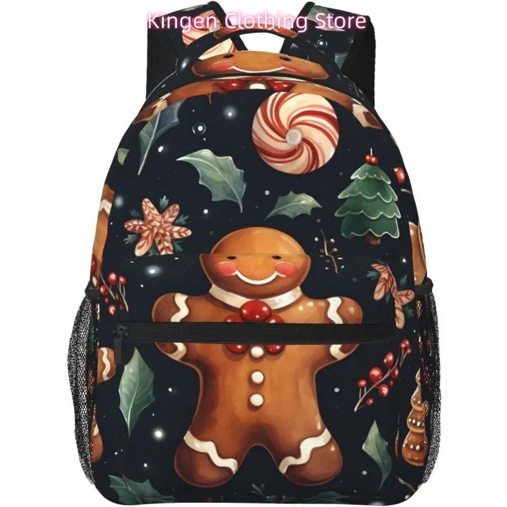 

Gingerbread Man Candy Lightweight Laptop Backpack Lightweight Multipurpose Travel Casual Daypack Unisex College Backapcks for