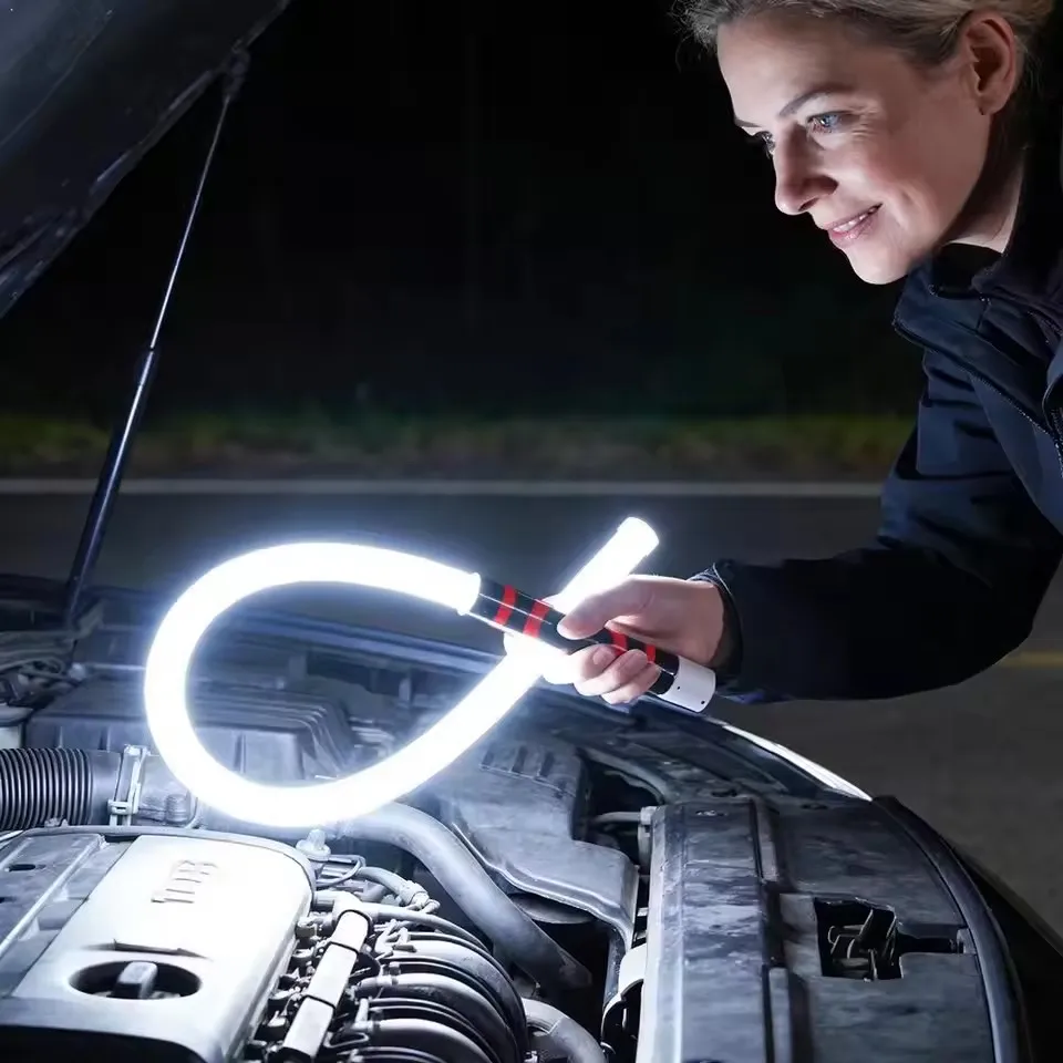 LED light strip can be bent, multifunctional, high-power car maintenance, outdoor flashlight lighting tool