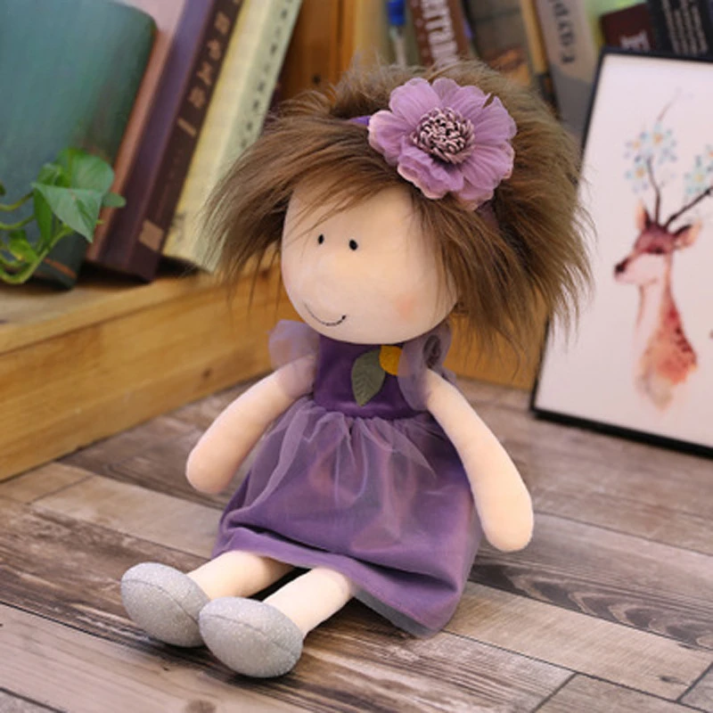 Fangirl Doll Cute Pixie Rural Pastoral Style Plush Doll Little Girl Plush Toy Children's Day Gift for Kids Boys and Girls