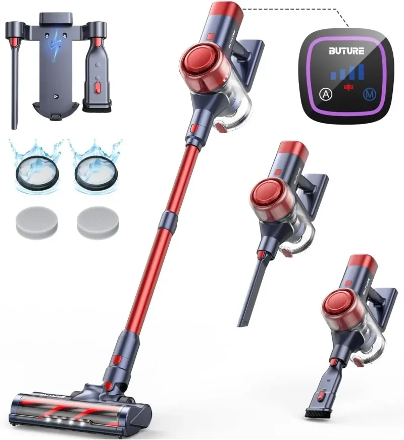 

BuTure Cordless Vacuum Cleaner, 38Kpa Stick Vacuum with Charging Dock Brushless Motor, Automatically Adjust Suction