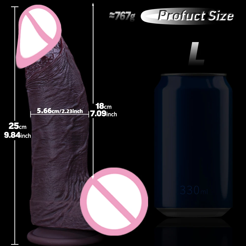 Soft Huge Dildo Skin Feeling Realistic Penis Female Masturbation Anal Sex Toys Silicone Suction Cup Adult For Women Men Big Dick view 2