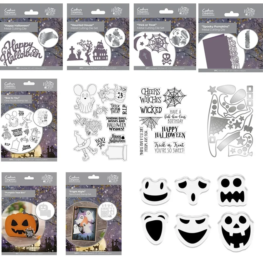 2024 Halloween Freight Night Metal Cutting dies And Stamps For Scrapbooking Stencil Embossing Mold DIY Paper Cards Craft Cutting