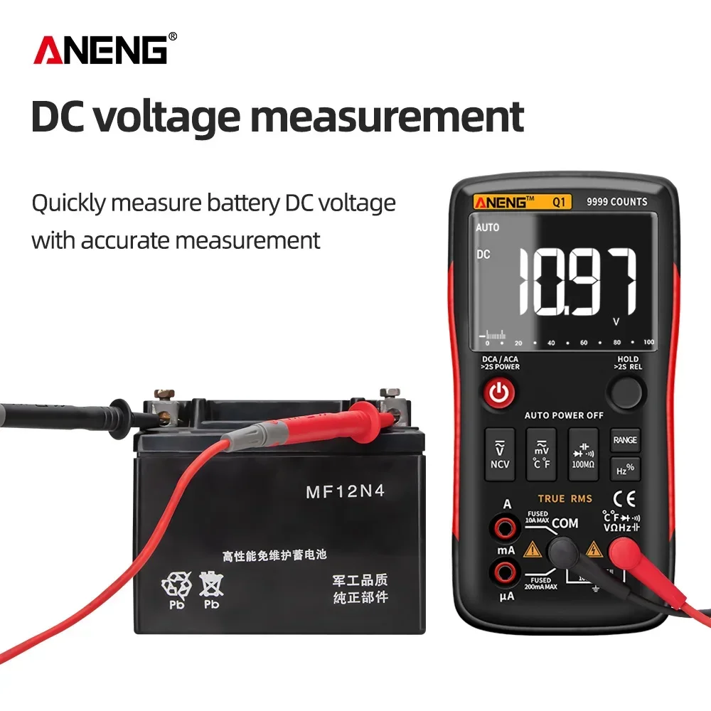 ANENG Q1 True-RMS Digital multimeter esrmeter testers automotive electrical dmm transistor peak tester meters resistor