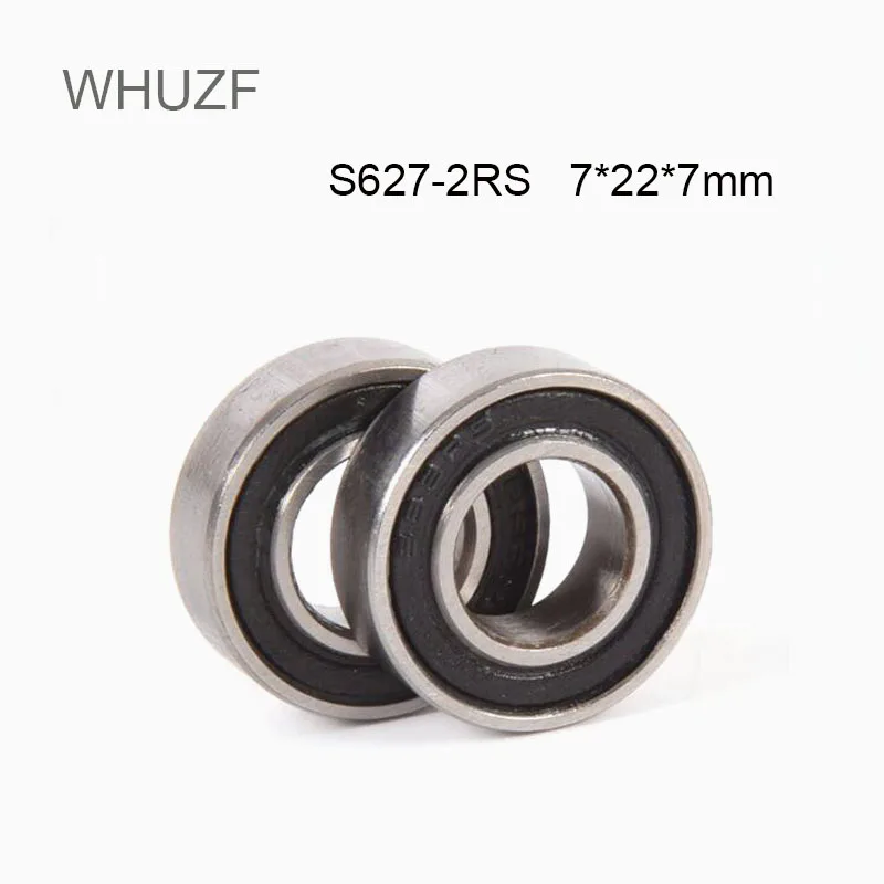 

WHUZF 5/10/20pcs S627-2RS S627RS 7*22*7mm Double Rubber Cover ABEC-5 Stainless Steel Deep Groove Ball Bearings Bicycle Bearing